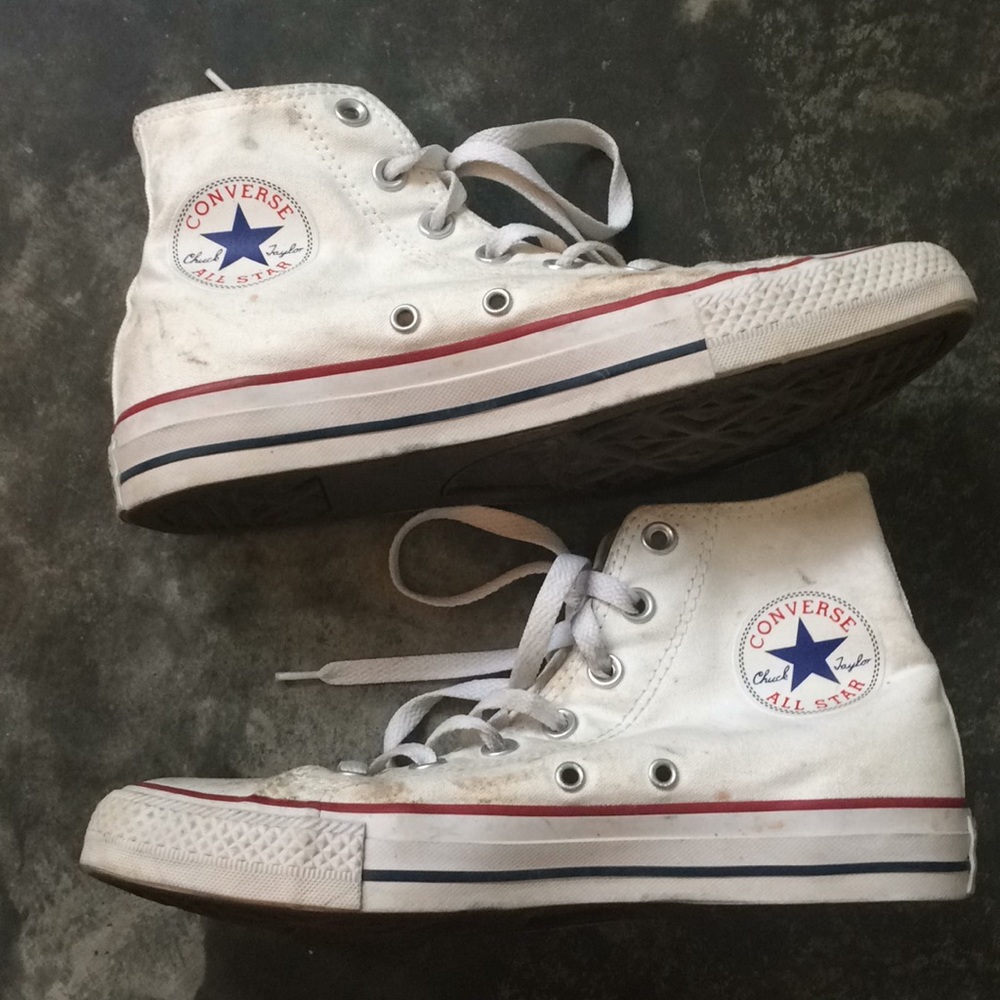 white converse high tops